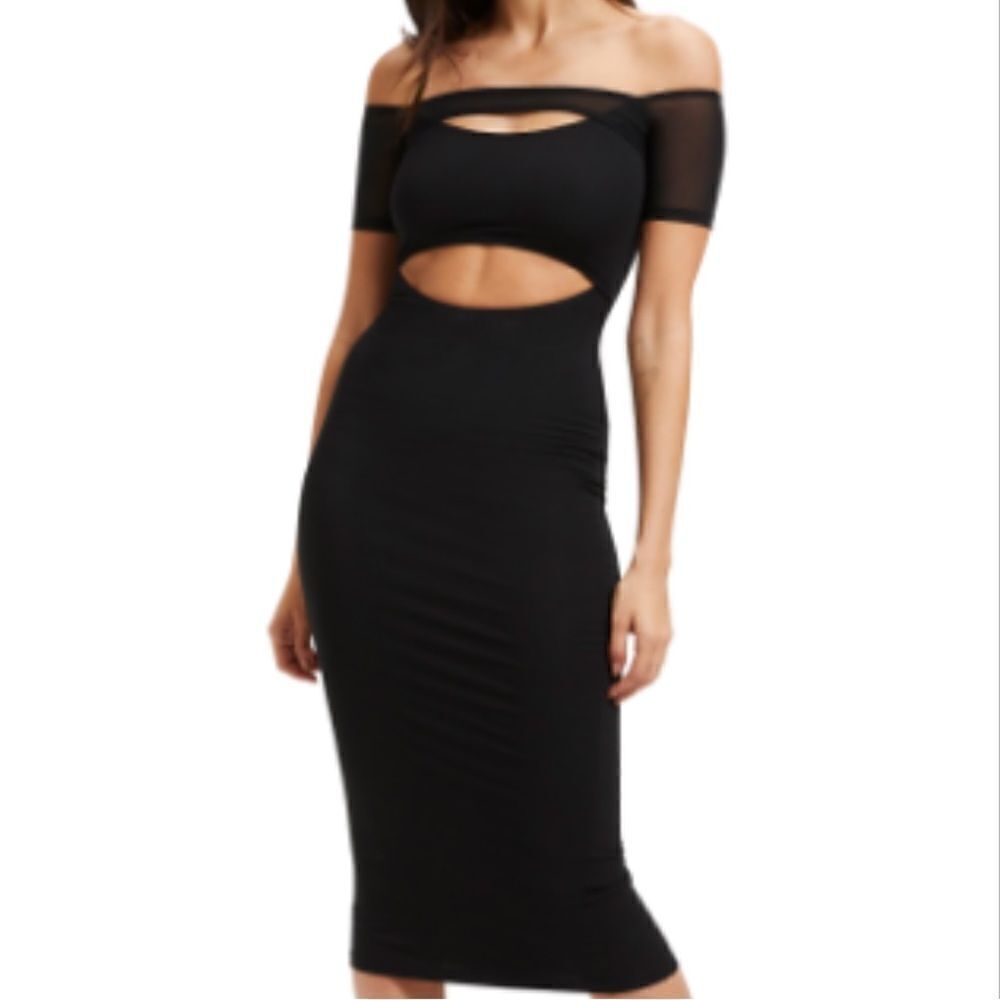 Good American black cut out dress